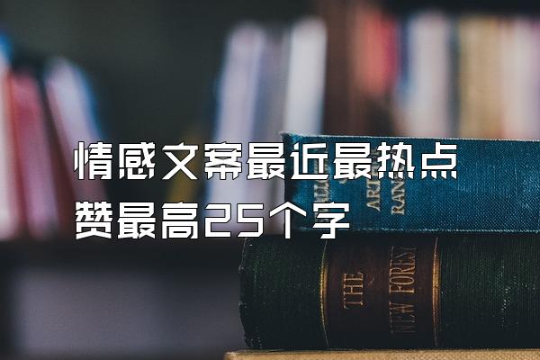 情感文案最近最热点赞最高25个字